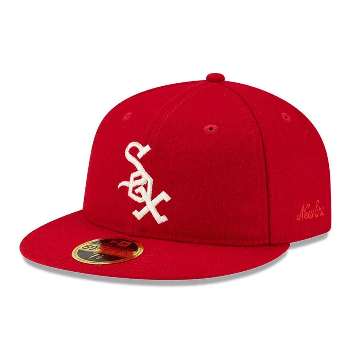 Chicago White Sox FOG X MLB Red Retro Crown 59FIFTY Fitted Cap-zelvios