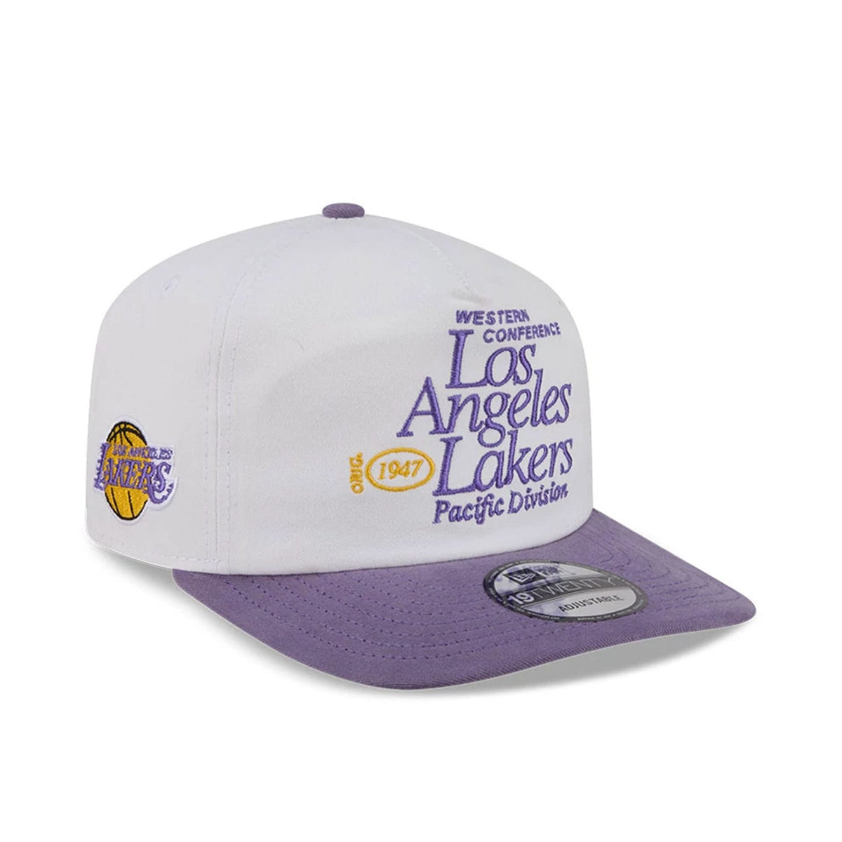 LA Lakers NBA Conference White 19TWENTY Adjustable Cap-zelvios