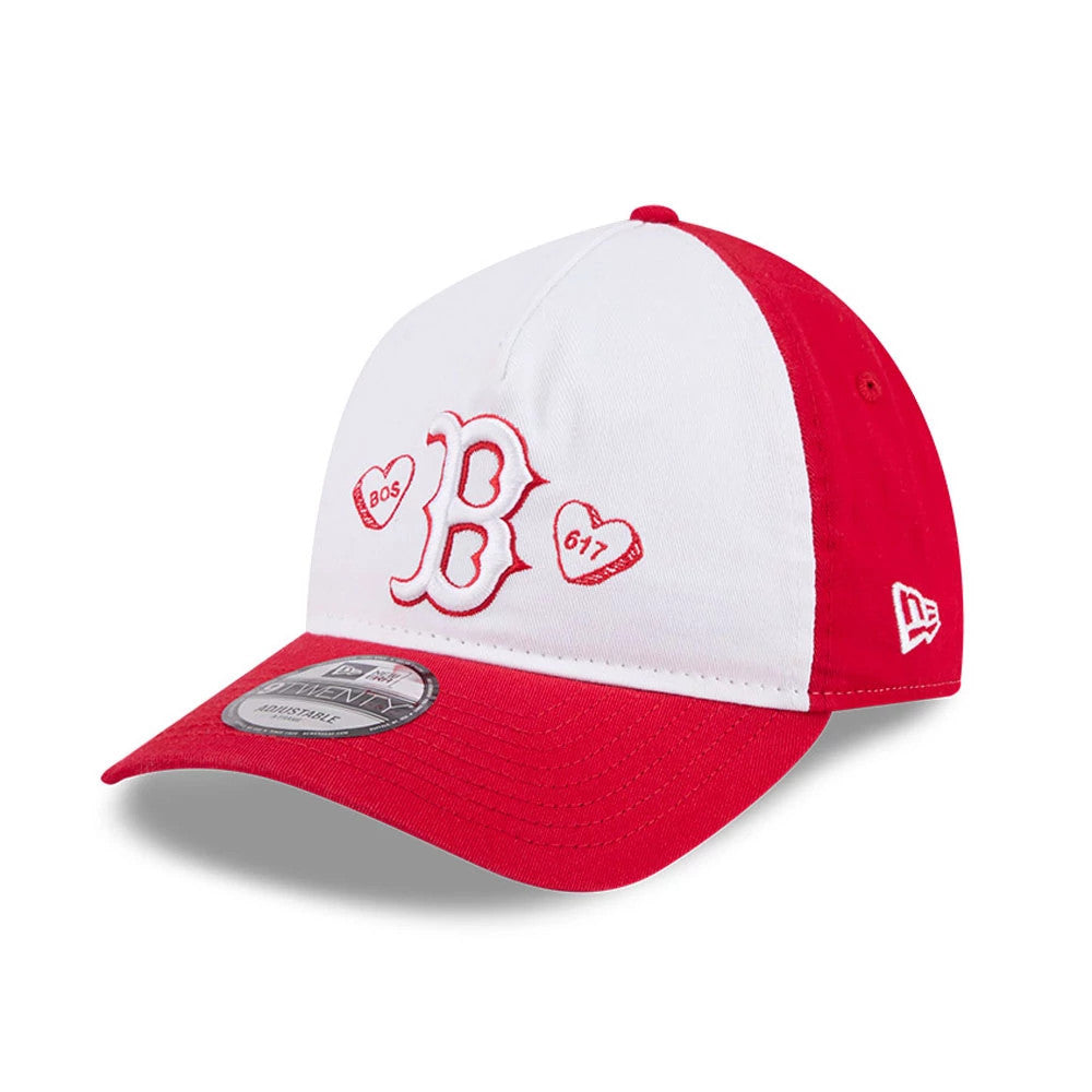 Boston Red Sox MLB Conversation Hearts Red 9TWENTY A-Frame Adjustable Cap-zelvios