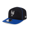 New York Mets MLB Felt Logo Blue 19TWENTY Adjustable Cap-zelvios