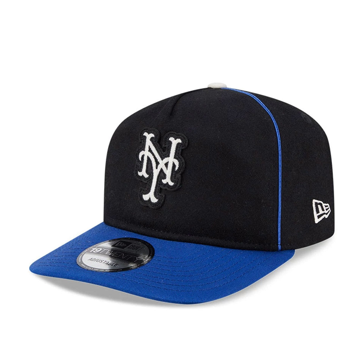 New York Mets MLB Felt Logo Blue 19TWENTY Adjustable Cap-zelvios
