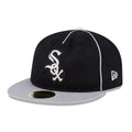Chicago White Sox MLB Felt Logo Black Retro Crown 59FIFTY Fitted Cap-zelvios
