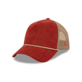 New Era Wide Cord Dark Red 9FORTY A-Frame Trucker Adjustable Cap-zelvios