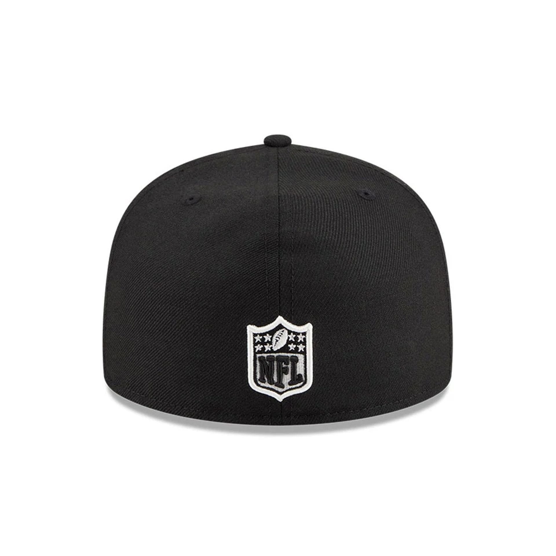 Green Bay Packers NFL Chiseled Embroidery Black 59FIFTY A-Frame Fitted Cap-kentox