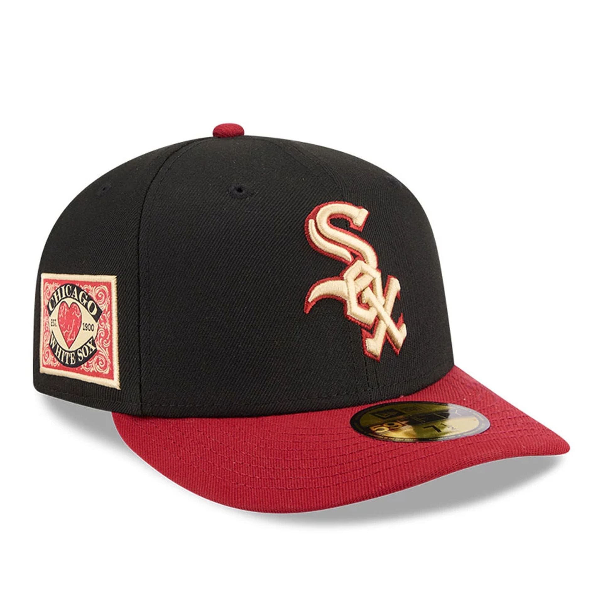 Chicago White Sox MLB Team Cards Black 59FIFTY Fitted Cap-kentox