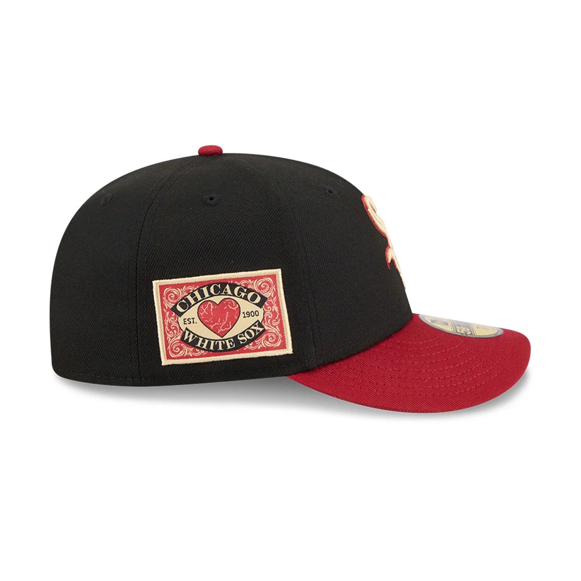 Chicago White Sox MLB Team Cards Black 59FIFTY Fitted Cap-kentox