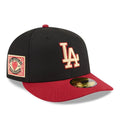 LA Dodgers MLB Team Cards Black 59FIFTY Fitted Cap-zelvios