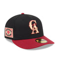 LA Angels MLB Team Cards Black 59FIFTY Fitted Cap-zelvios