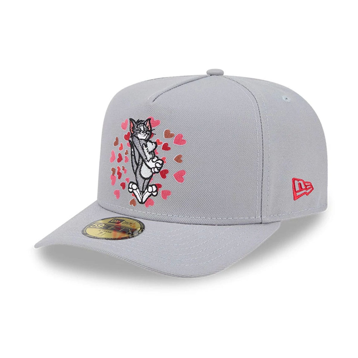 Tom & Jerry Love Struck Grey 59FIFTY A-Frame Fitted Cap-zelvios