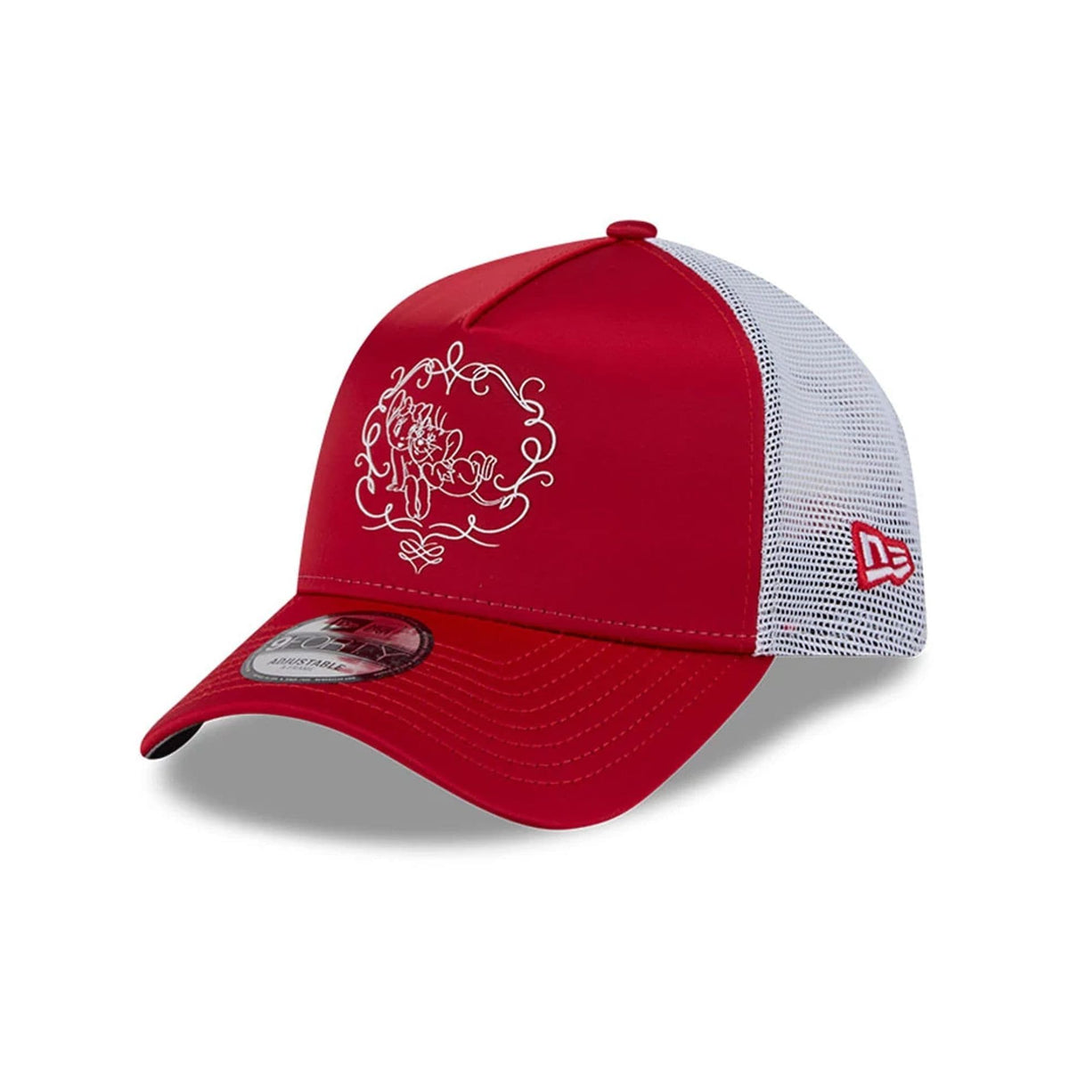 Tom & Jerry Love Cherie Red 9FORTY A-Frame Trucker Adjustable Cap-zelvios