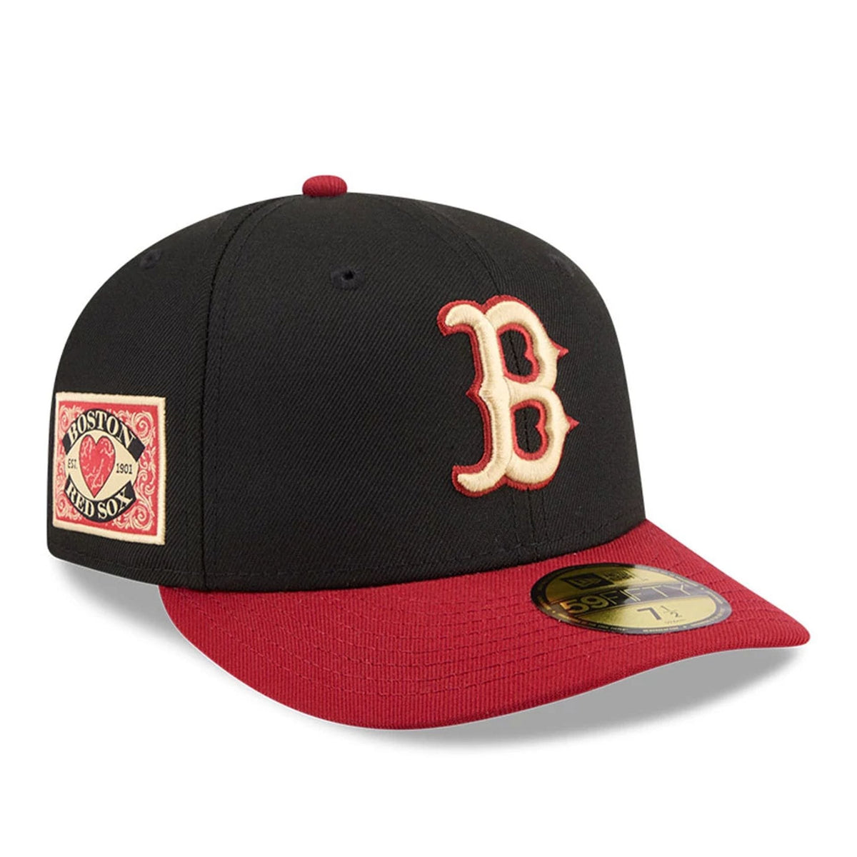 Boston Red Sox MLB Team Cards Black 59FIFTY Fitted Cap-zelvios