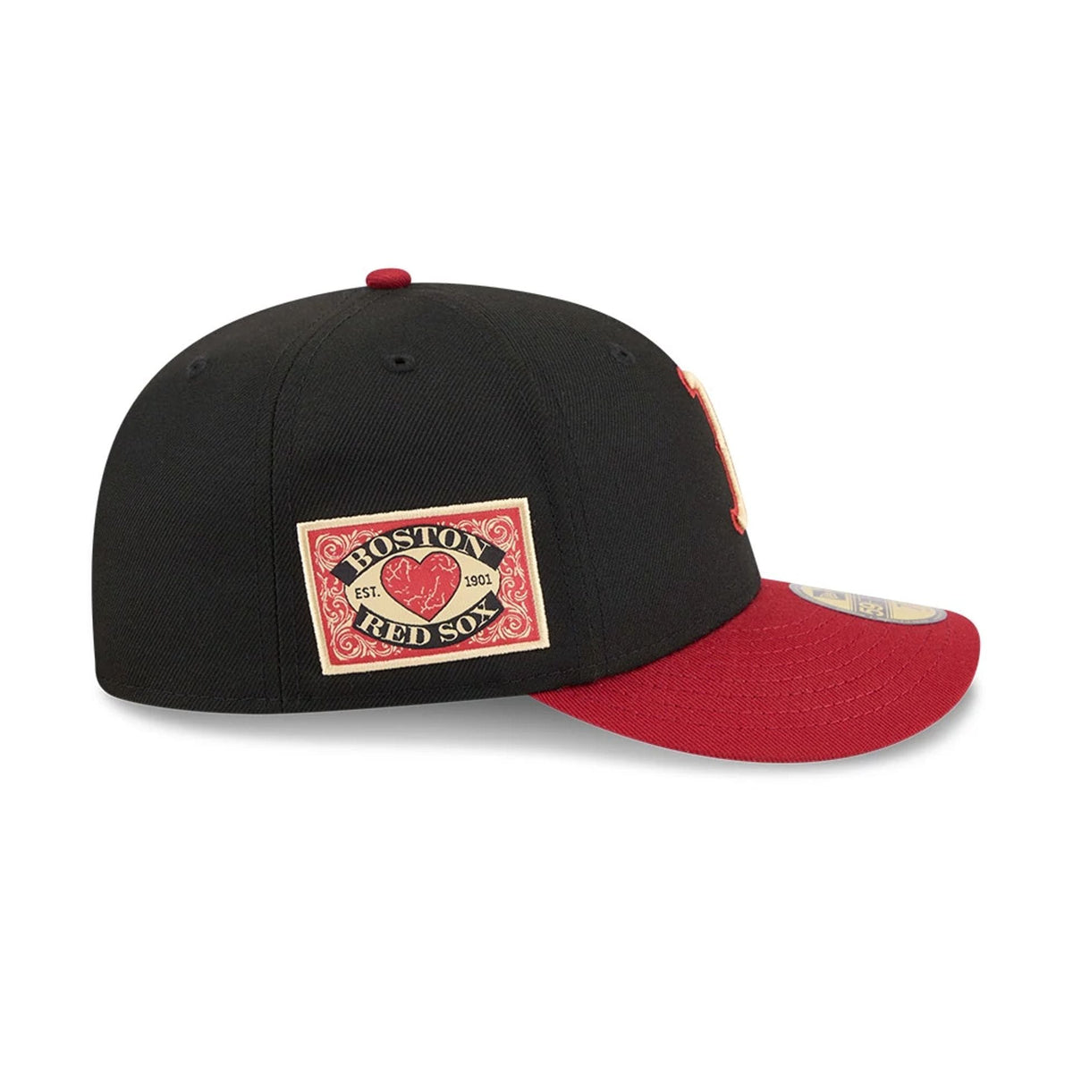 Boston Red Sox MLB Team Cards Black 59FIFTY Fitted Cap-zelvios
