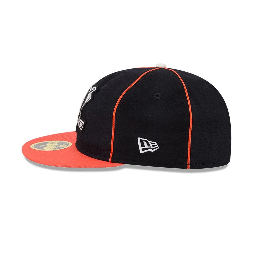 Anaheim Ducks NHL Felt Logo Black Retro Crown 59FIFTY Fitted Cap-zelvios