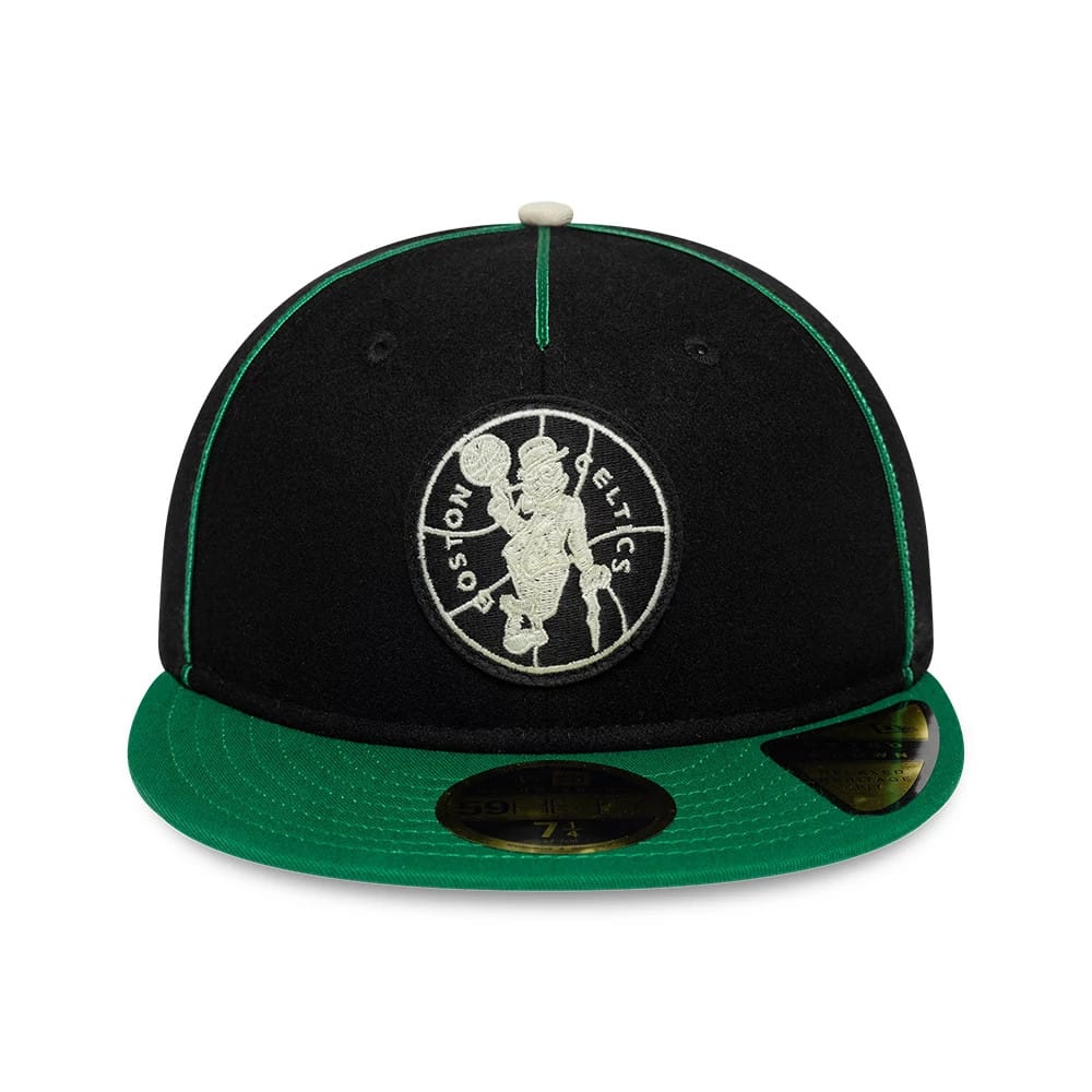 Boston Celtics NBA Felt Logo Green Retro Crown 59FIFTY Fitted Cap-zelvios
