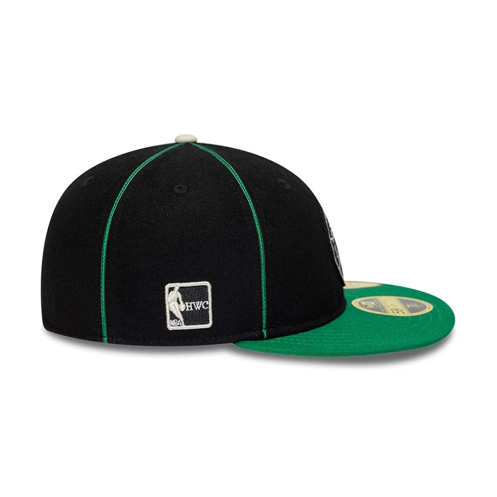 Boston Celtics NBA Felt Logo Green Retro Crown 59FIFTY Fitted Cap-zelvios