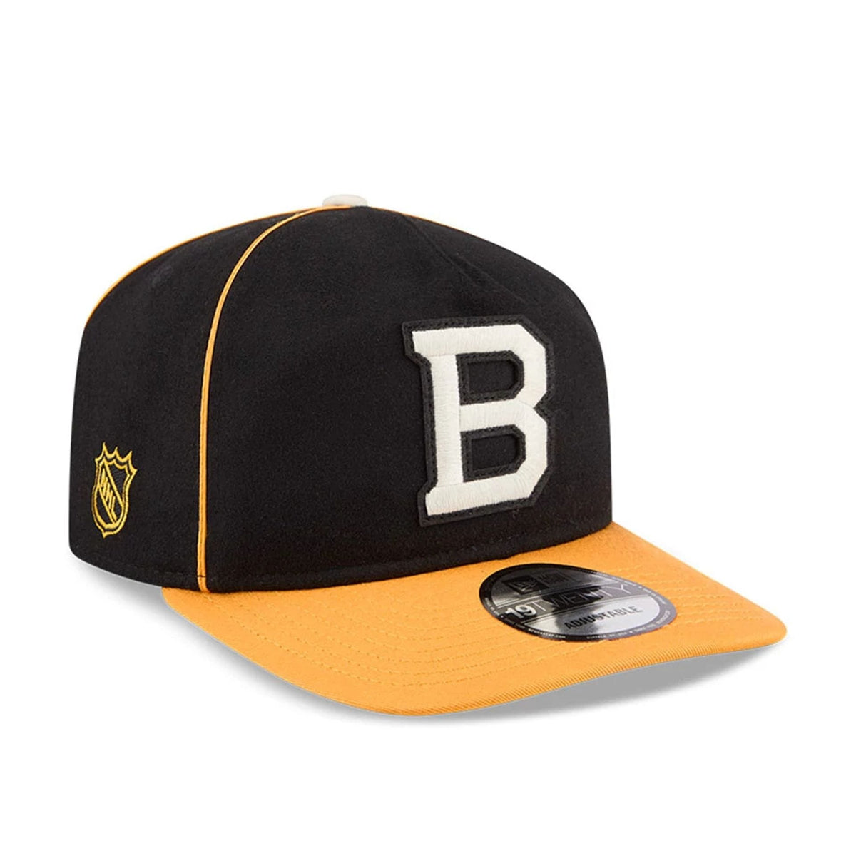 Boston Bruins NHL Felt Logo Black 19TWENTY Adjustable Cap-zelvios