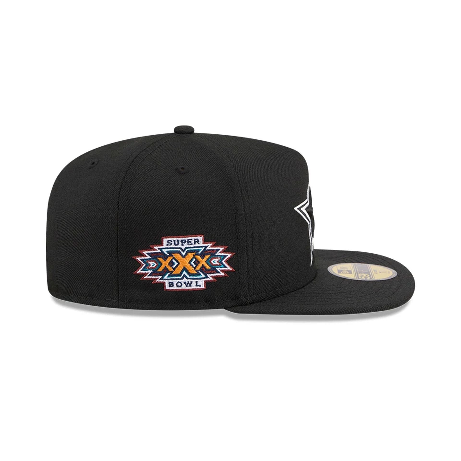 Dallas Cowboys NFL Chiseled Embroidery Black 59FIFTY A-Frame Fitted Cap-kentox