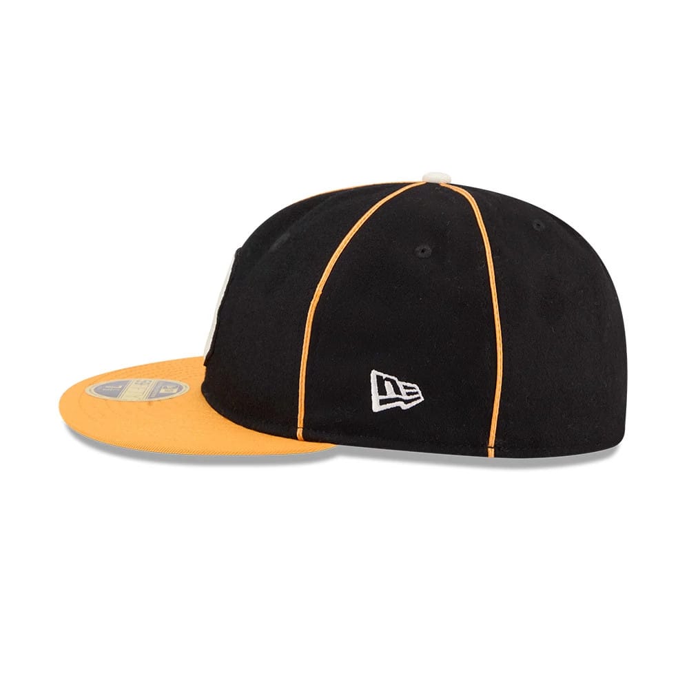 Boston Bruins NHL Felt Logo Black Retro Crown 59FIFTY Fitted Cap-zelvios