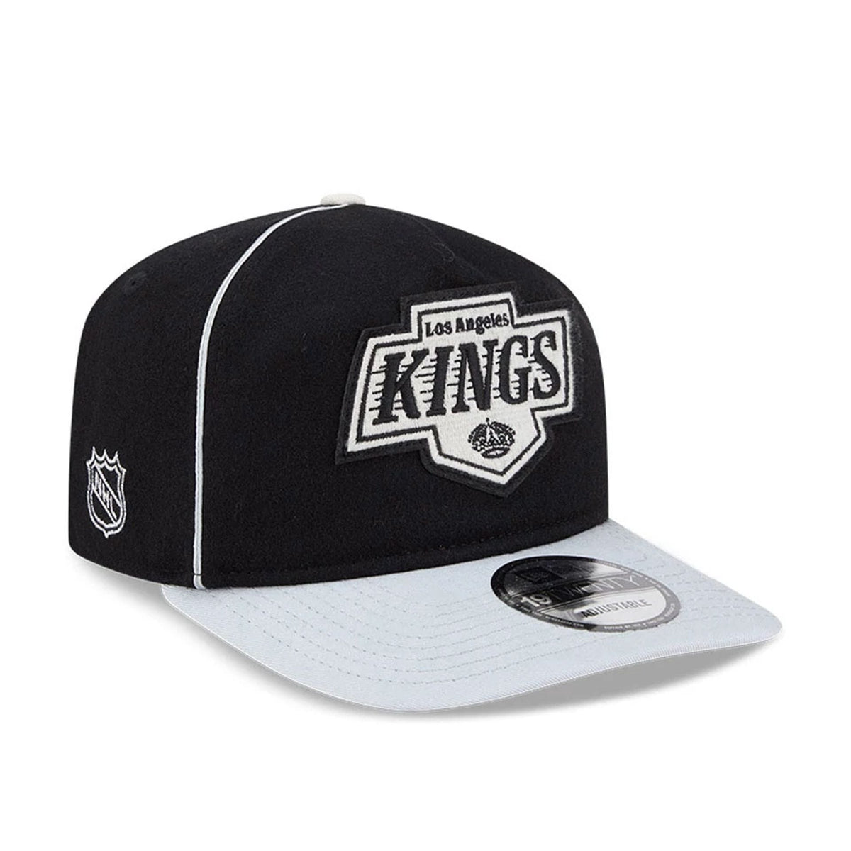LA Kings NHL Felt Logo Black 19TWENTY Adjustable Cap-zelvios