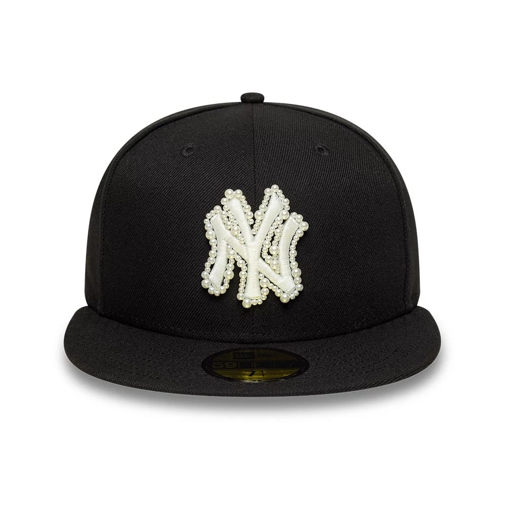 New York Yankees MLB Faux Pearl Black 59FIFTY Fitted Cap-zelvios