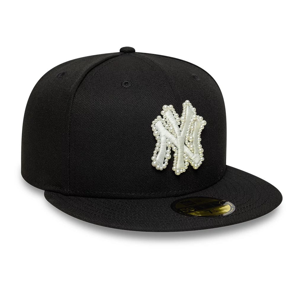New York Yankees MLB Faux Pearl Black 59FIFTY Fitted Cap-zelvios