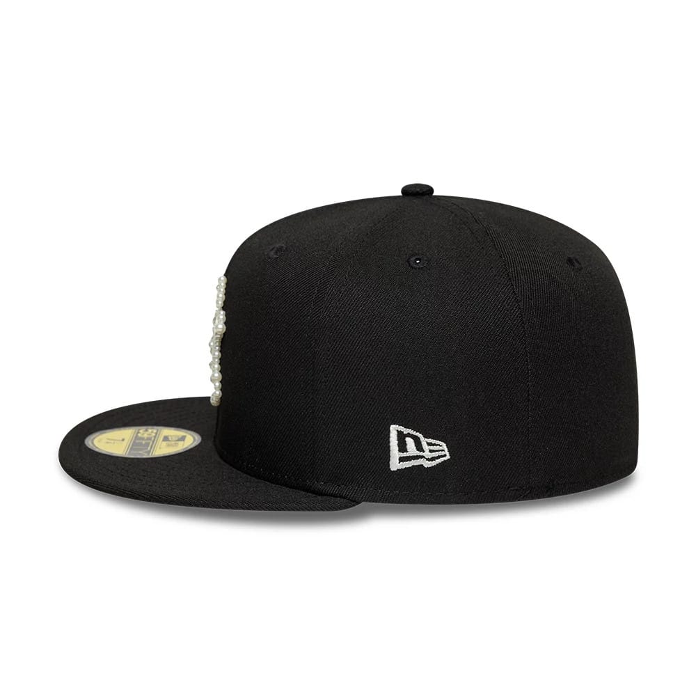 New York Yankees MLB Faux Pearl Black 59FIFTY Fitted Cap-zelvios