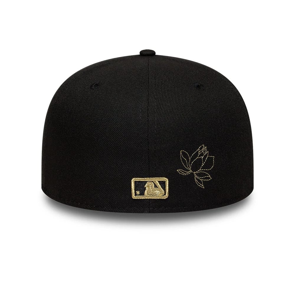 New York Yankees MLB Floral Black 59FIFTY Fitted Cap-zelvios