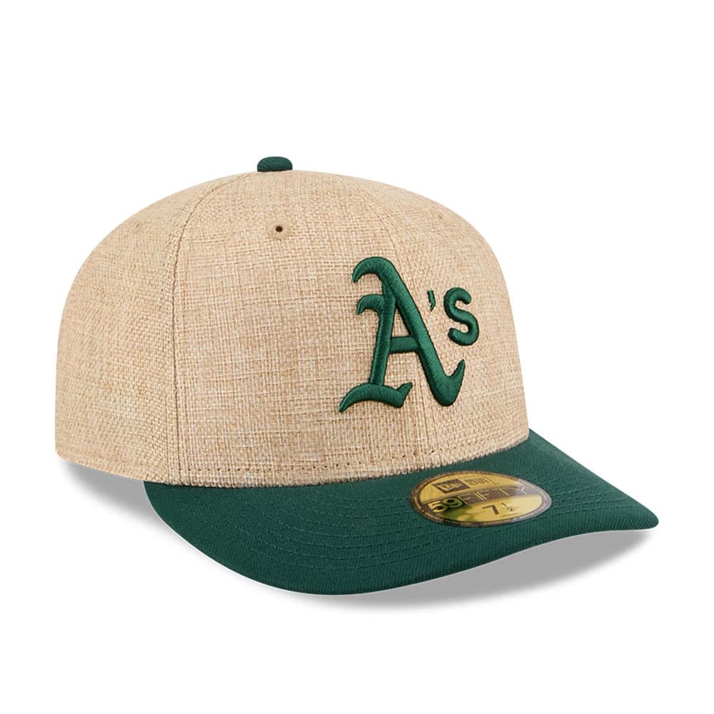 Athletics MLB Twine Beige 59FIFTY Fitted Cap-zelvios