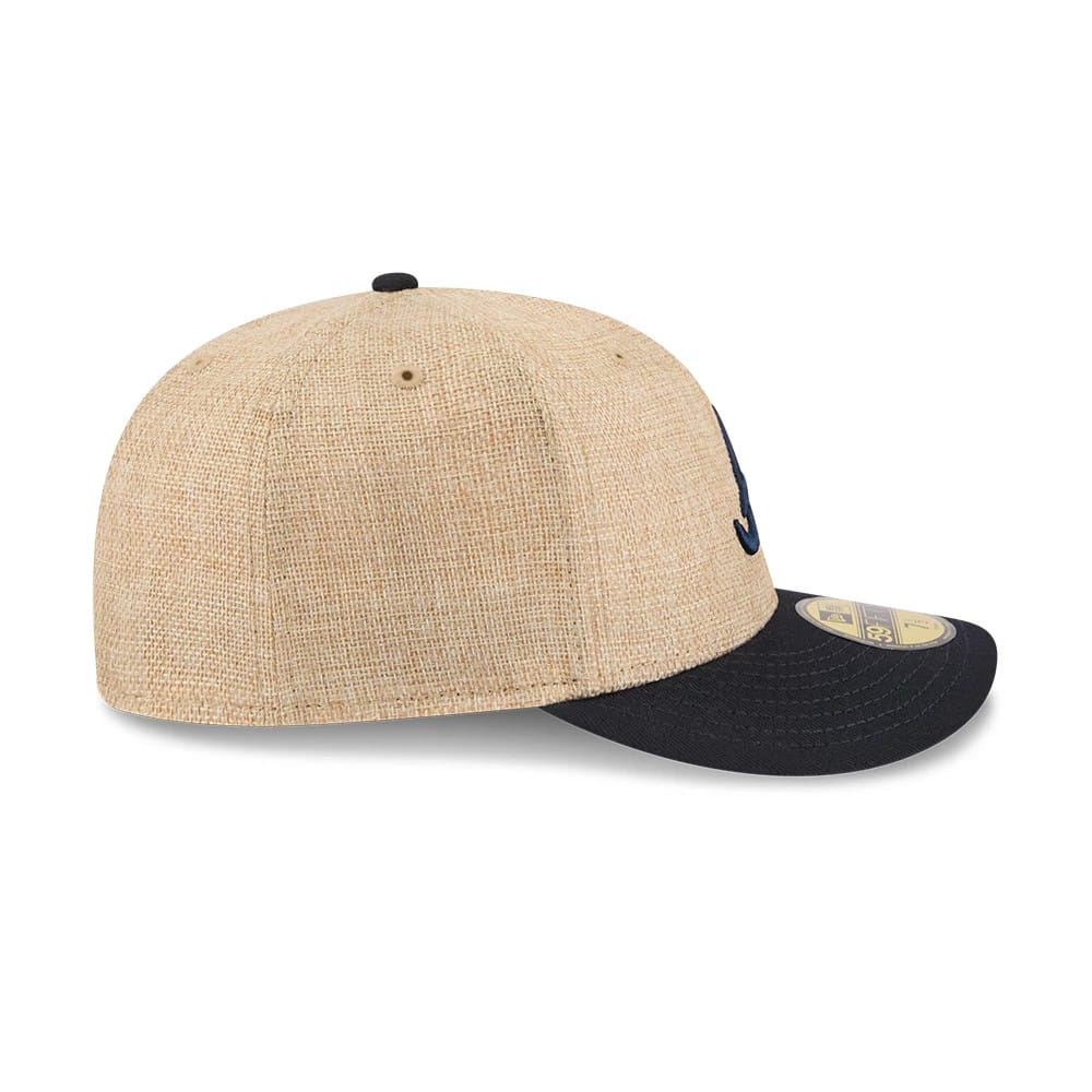 Atlanta Braves MLB Twine Beige 59FIFTY Fitted Cap-zelvios
