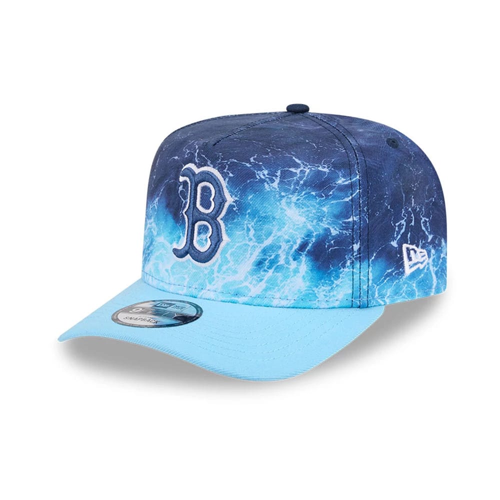 Red Sox MLB Deep Water Pastel Blue 9FIFTY A-Frame Snapback Adjustable Cap-zelvios