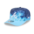 Braves MLB Deep Water Pastel Blue 9FIFTY A-Frame Snapback Adjustable Cap-zelvios