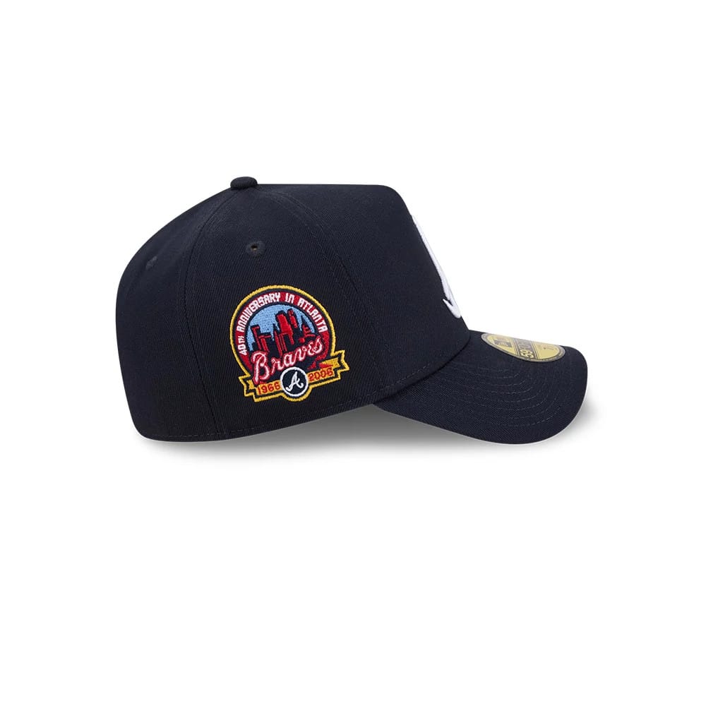 Atlanta Braves MLB Team Side Navy 59FORTY A-Frame Fitted Cap-zelvios