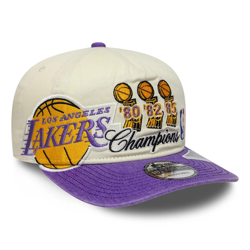 LA Lakers NBA Hardwood Classic Cream 19TWENTY Adjustable Cap-zelvios