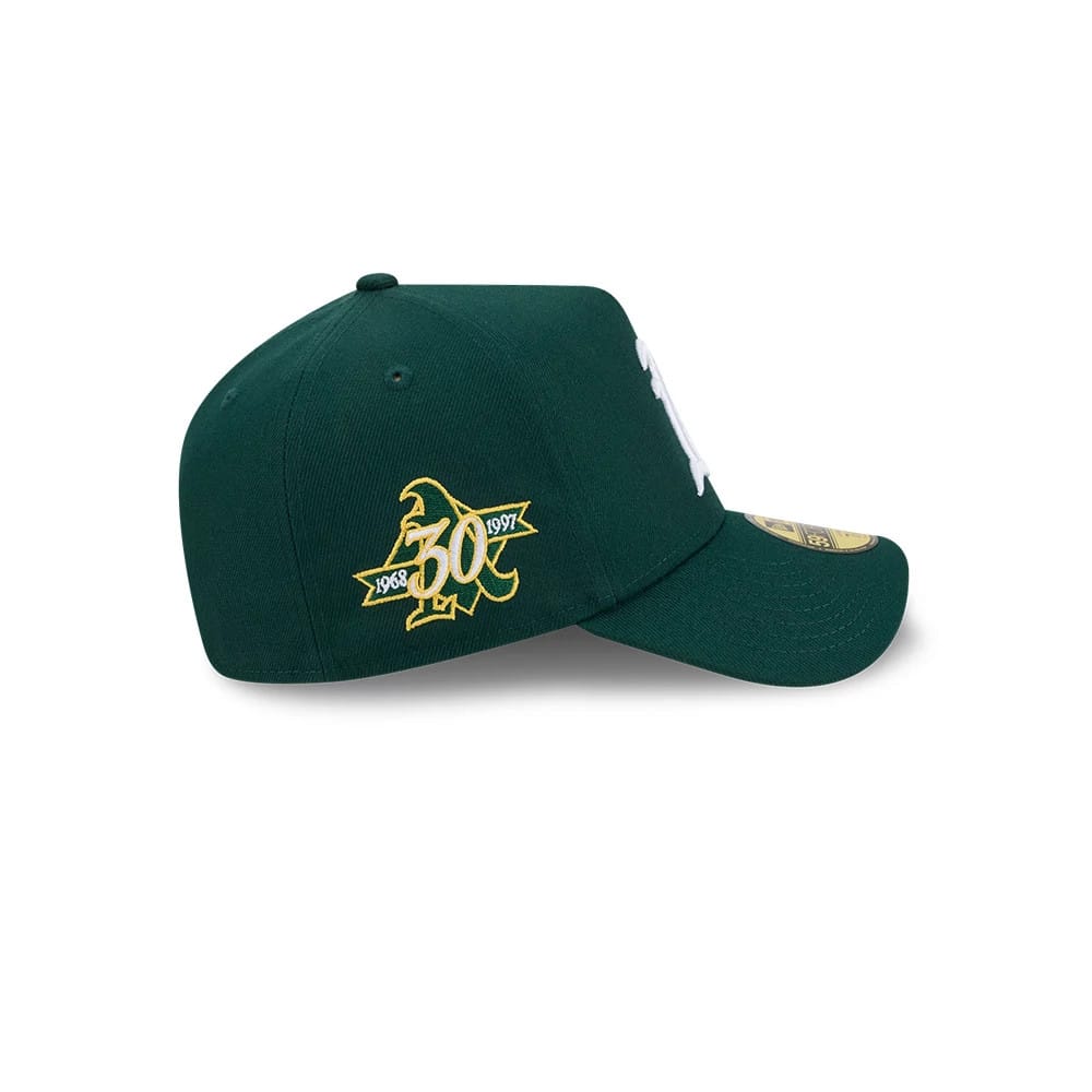 Athletics MLB Team Side Green 59FORTY A-Frame Fitted Cap-zelvios