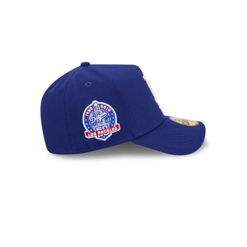 LA Dodgers MLB Team Side Dark Blue 59FORTY A-Frame Fitted Cap-zelvios