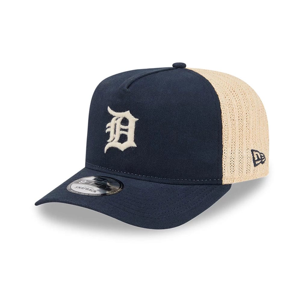 Detroit Tigers MLB Grained Navy 9FIFTY A-Frame Snapback Adjustable Cap-kentox