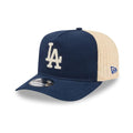 LA Dodgers MLB Grained Dark Blue 9FIFTY A-Frame Snapback Adjustable Cap-zelvios