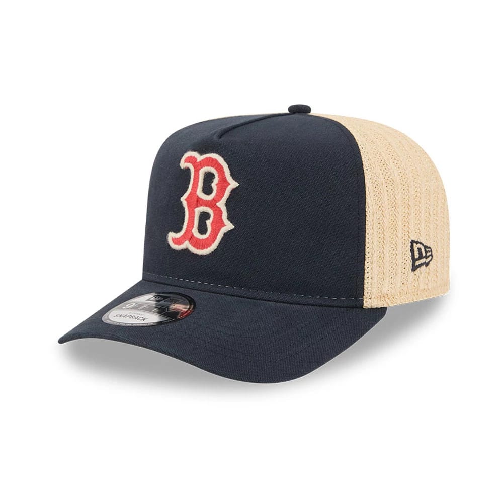 Red Sox MLB Grained Navy 9FIFTY A-Frame Snapback Adjustable Cap-zelvios