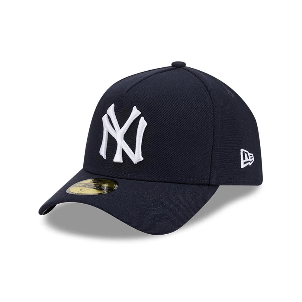 New York Yankees MLB Team Side Navy 59FORTY A-Frame Fitted Cap-zelvios