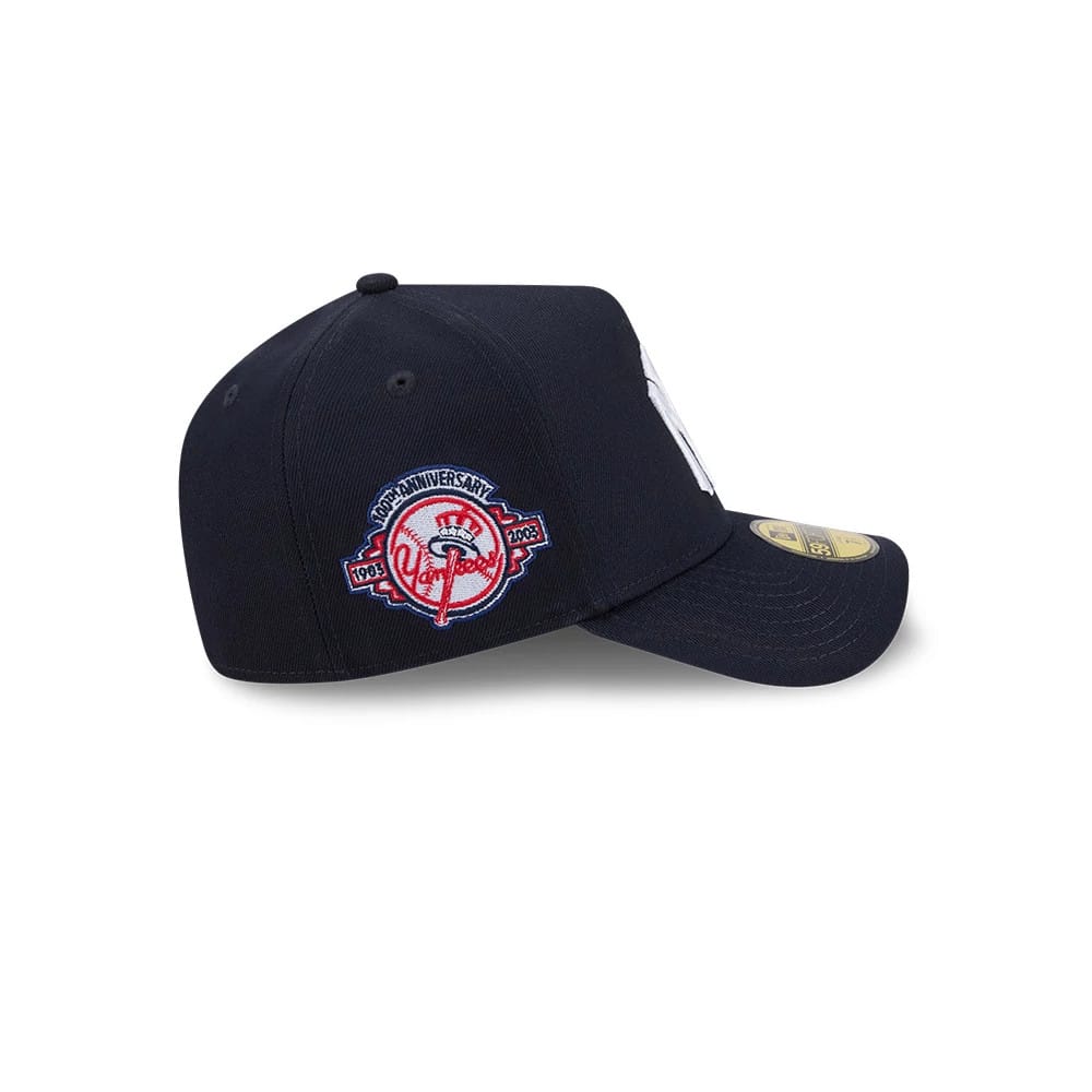 New York Yankees MLB Team Side Navy 59FORTY A-Frame Fitted Cap-zelvios