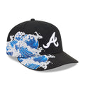 Atlanta Braves MLB Vissurf Black 9FIFTY Snapback Adjustable Cap-zelvios