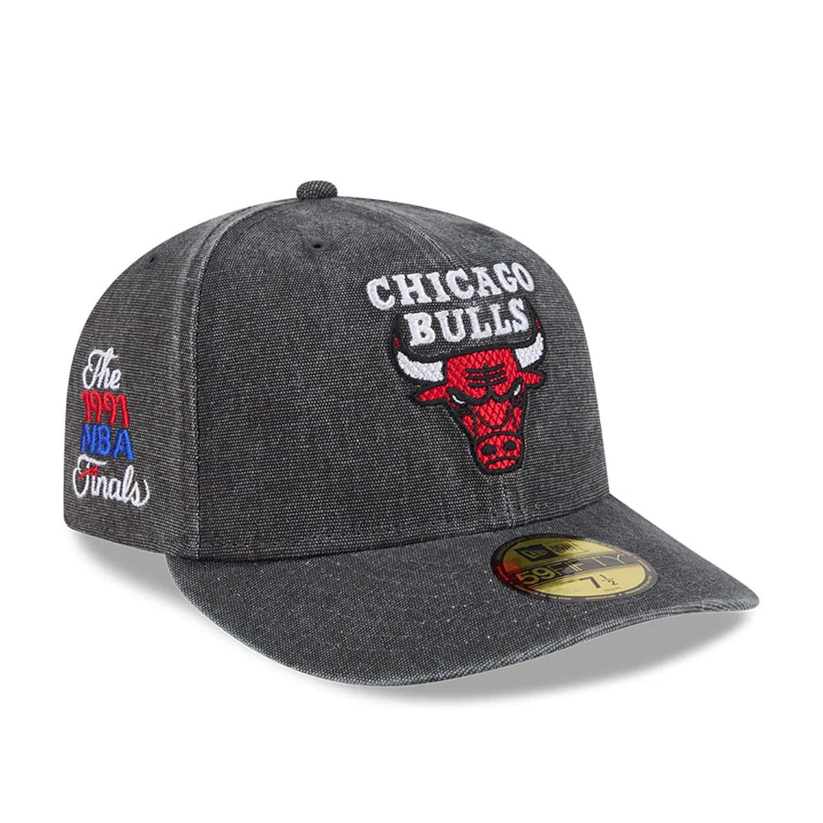 Bulls NBA Hardwood Classic Black 59FIFTY Fitted Cap-zelvios