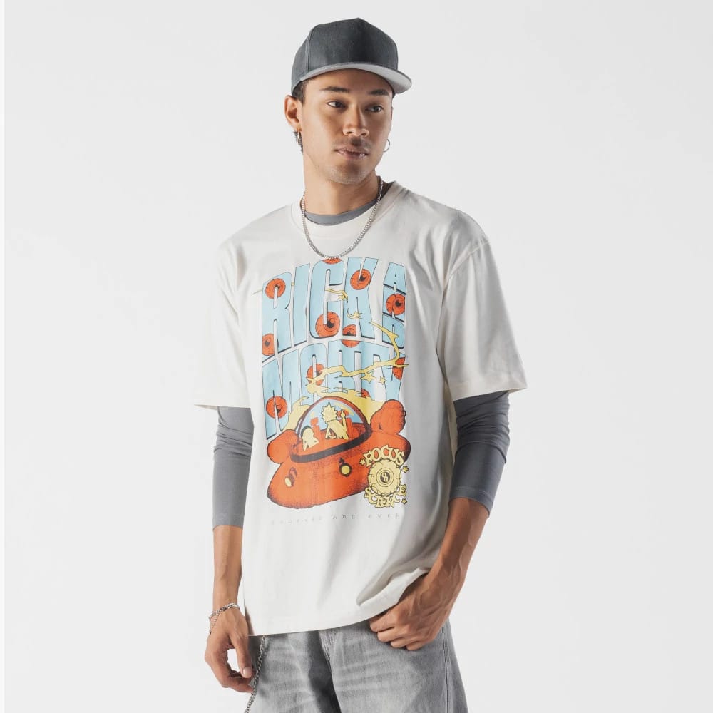 Rick And Morty Cream T-Shirt-zelvios