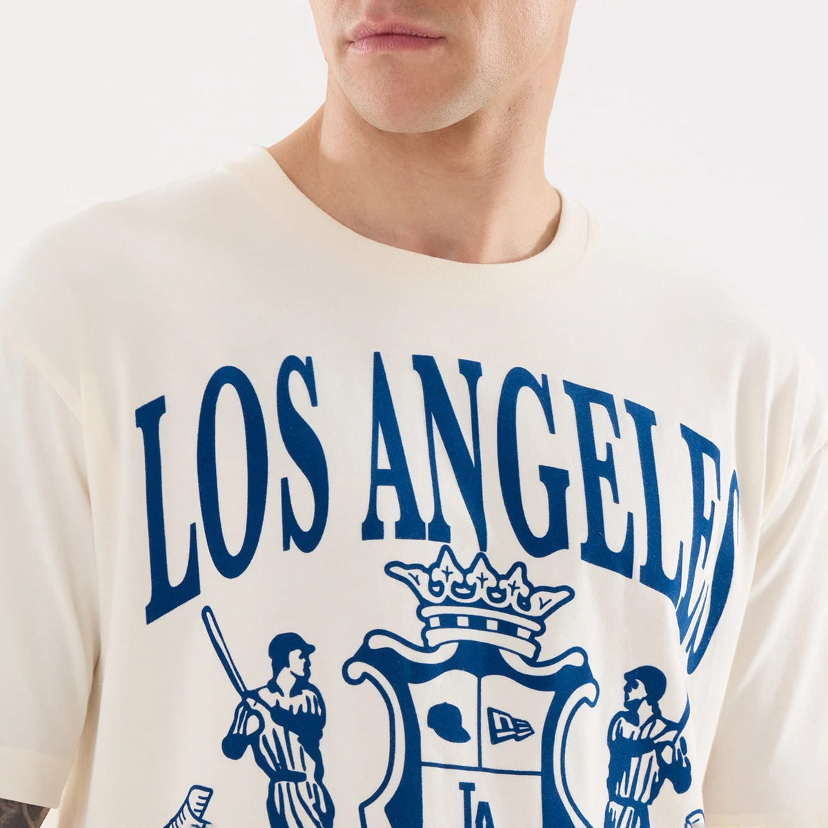 LA Dodgers MLB Life Graphic Light Beige T-Shirt-zelvios