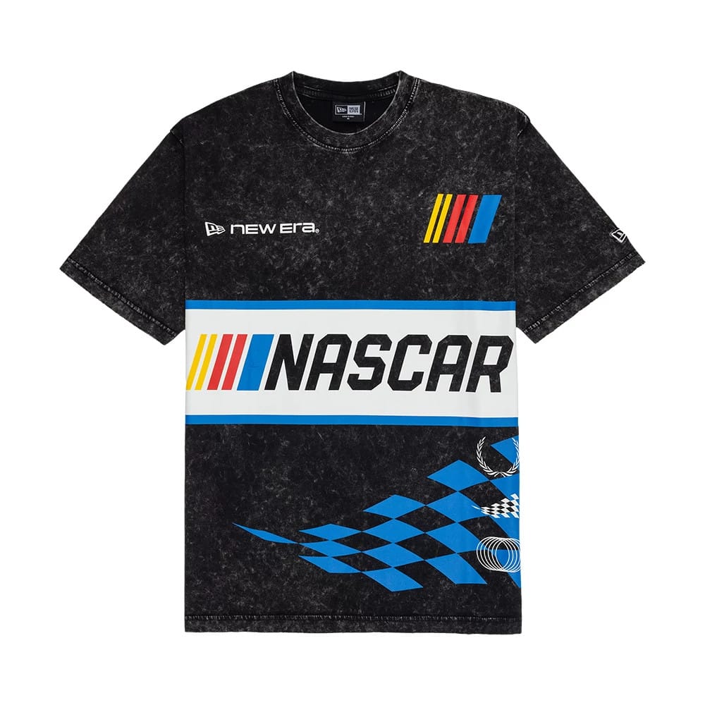 Nascar Logo Washed Black T-Shirt-zelvios