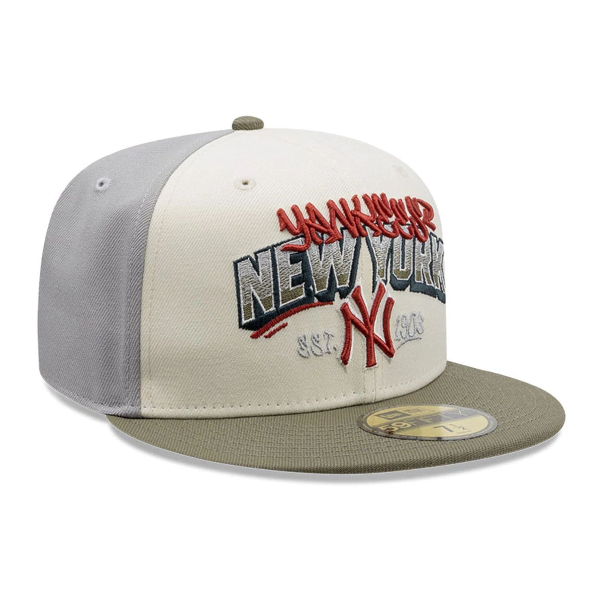 New York Yankees MLB Tagged Grey 59FIFTY Fitted Cap-zelvios
