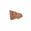 New Era Flag Rose Gold Pin Badge-zelvios