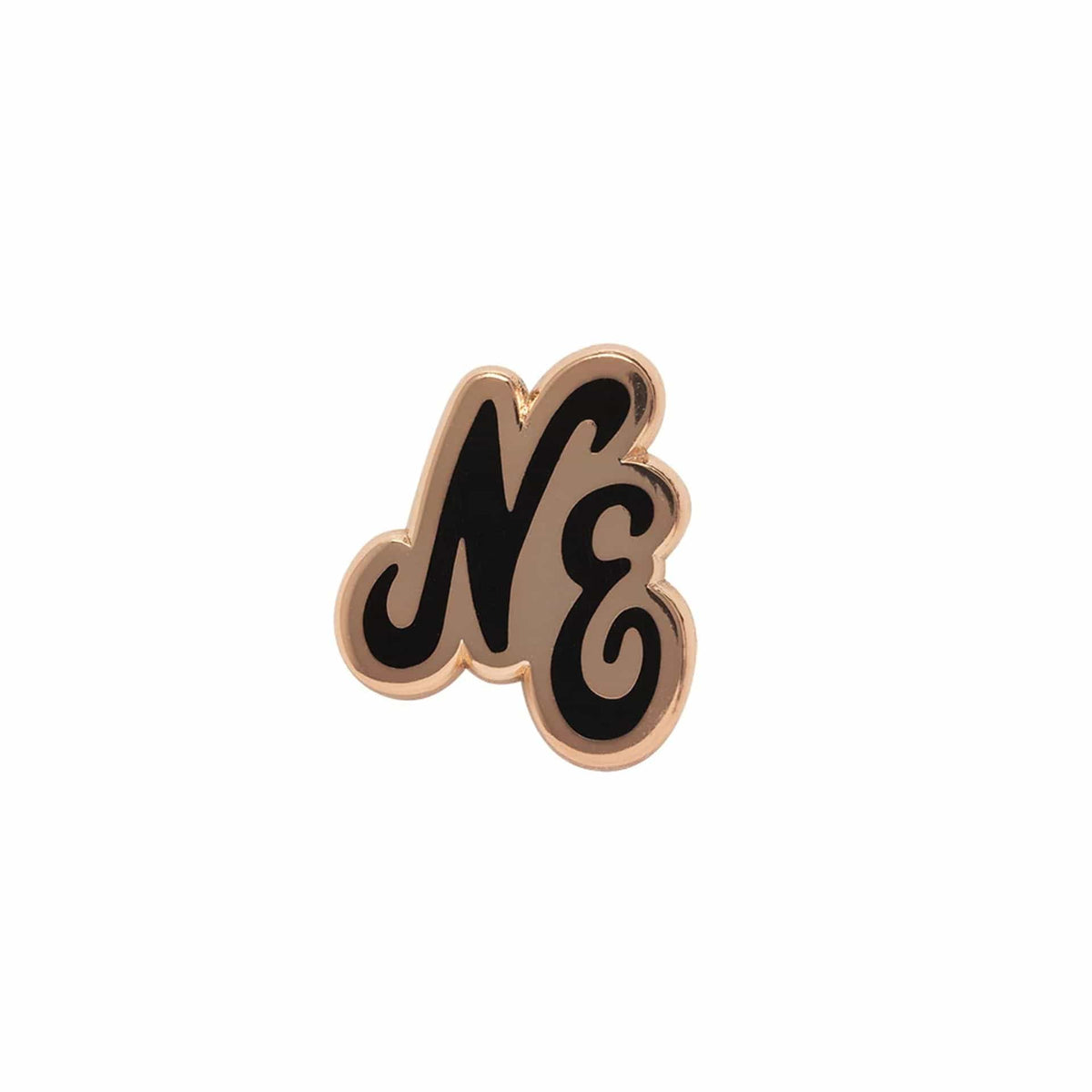 New Era Script Herritage Connect Rose Gold Pin Badge-zelvios