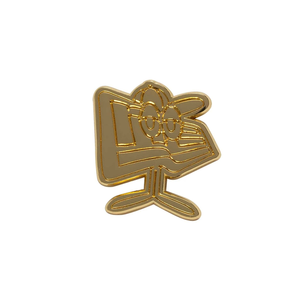 New Era Flag Character Gold Pin Badge-zelvios