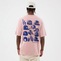 LA Dodgers MLB Cap Graphic Pastel Pink Oversized T-Shirt-zelvios